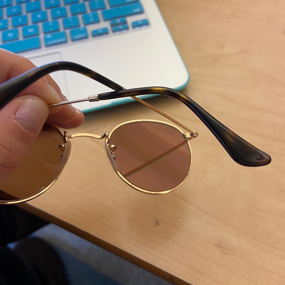 Ray-ban Pink Mirror and gold Round - Picture 5 of 5